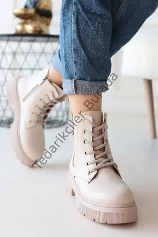 Daum Bej Cilt Bağcıklı Bot
