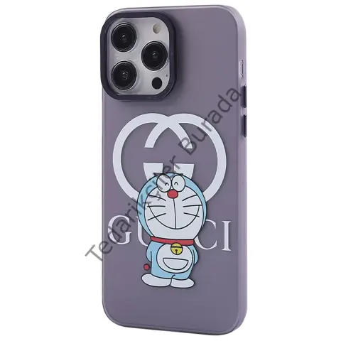 Apple İphone 13 Pro Kılıf Prada Desenli Kapak - Prada Mor - 3