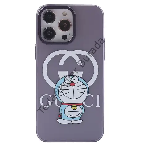 Apple İphone 13 Pro Kılıf Prada Desenli Kapak - Prada Mor - 3