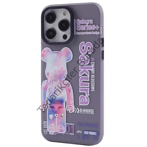 Apple İphone 13 Pro Kılıf Prada Desenli Kapak - Prada Mor - 1