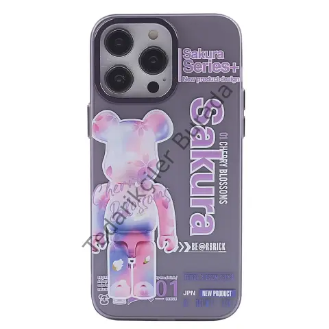 Apple İphone 13 Pro Kılıf Prada Desenli Kapak - Prada Mor - 1