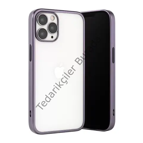 Apple İphone 13 Pro Max Kılıf Razer Lensli Silikon - Mor