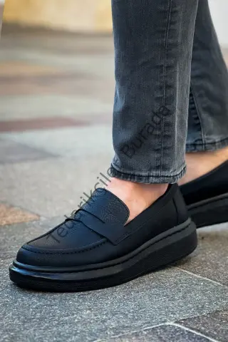 Robert - RS615 Siyah  Erkek Loafer Ayakkabı SIYAH ST