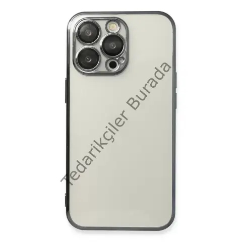 Apple İphone 13 Pro Max Kılıf Razer Lensli Silikon - Siyah