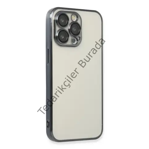 Apple İphone 13 Pro Max Kılıf Razer Lensli Silikon - Siyah
