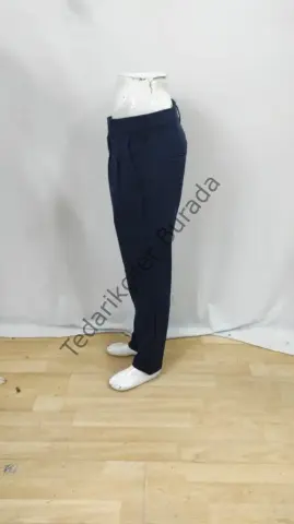 Erkek Belden Düğmeli Cepli Dokuma Pantolon