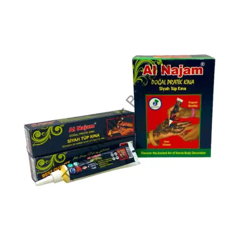 12 Adet Al Najam Siyah Tüp Kına 30gr Bx40
