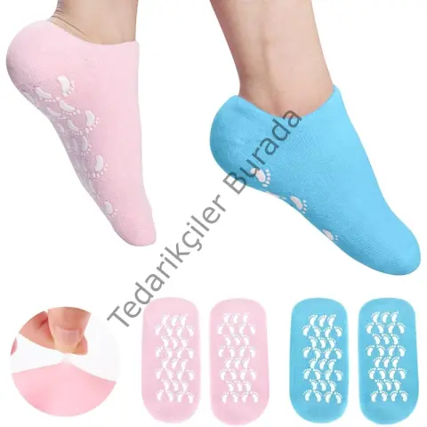 Ayak Nemlendirici Jel SPA Çorabı - Yumuşatıcı Jel Kaplama