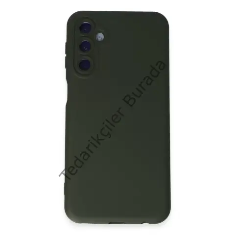 Samsung Galaxy M34 5g Kılıf Nano İçi Kadife Silikon - Koyu Yeşil