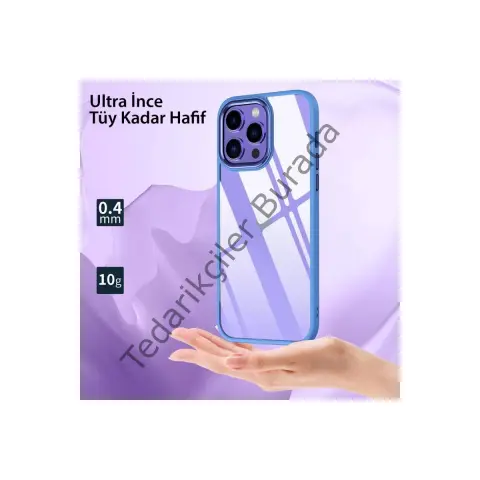 Apple İphone 13 Pro Max Kılıf Power Silikon - Mor