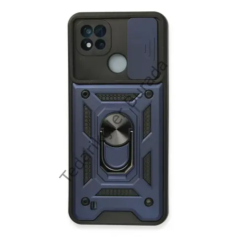 Realme C11 2021 Kılıf Pars Lens Yüzüklü Silikon - Lacivert