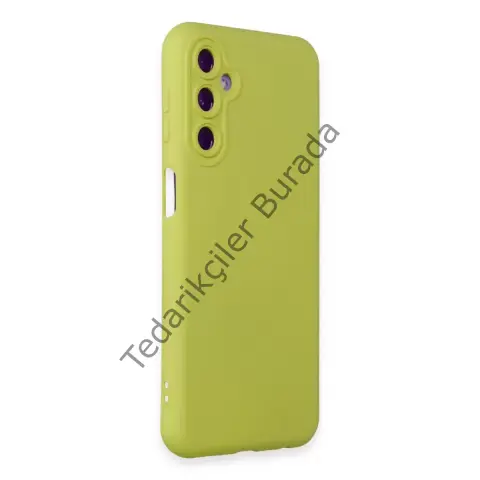 Samsung Galaxy M34 5g Kılıf Nano İçi Kadife Silikon - Sarı