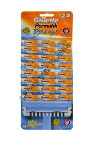 Permatik Banyo Saplı Jilet Kartela 48 Parça Bx40