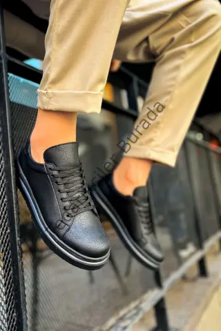 MN979 - Santoni CRT Spor Erkek Ayakkabı SIYAH