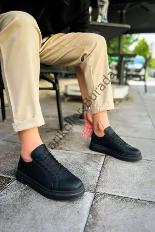 MN979 - Santoni CRT Spor Erkek Ayakkabı SIYAH