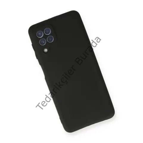 Samsung Galaxy A22 Kılıf First Silikon - Siyah