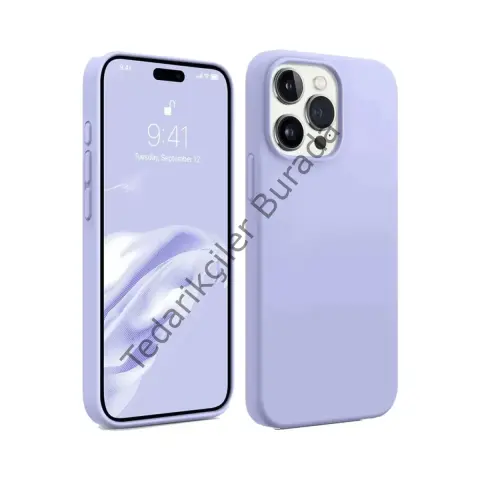Apple İphone 15 Pro Kılıf First Silikon - Lila