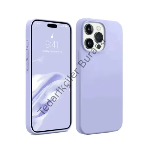 Apple İphone 15 Pro Max Kılıf First Silikon - Lila