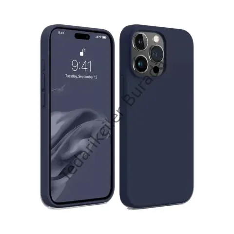 Apple İphone 15 Pro Max Kılıf First Silikon - Lacivert
