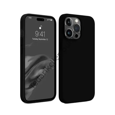 Apple İphone 15 Pro Max Kılıf First Silikon - Siyah