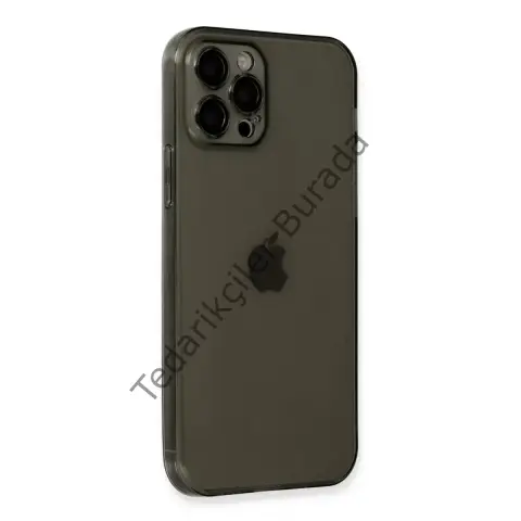 Apple İphone 12 Pro Max Kılıf Fly Lens Silikon - Siyah