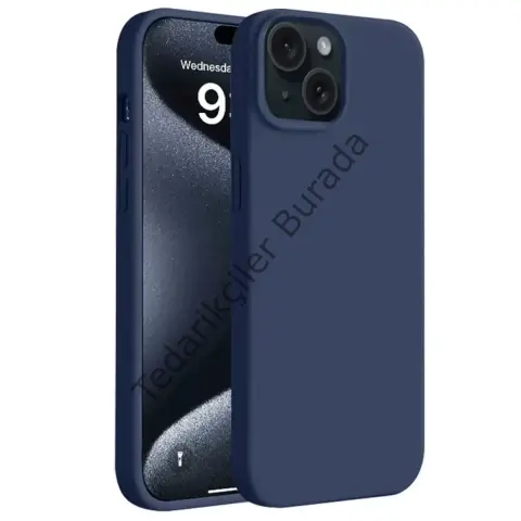 Apple İphone 15 Kılıf First Silikon - Lacivert