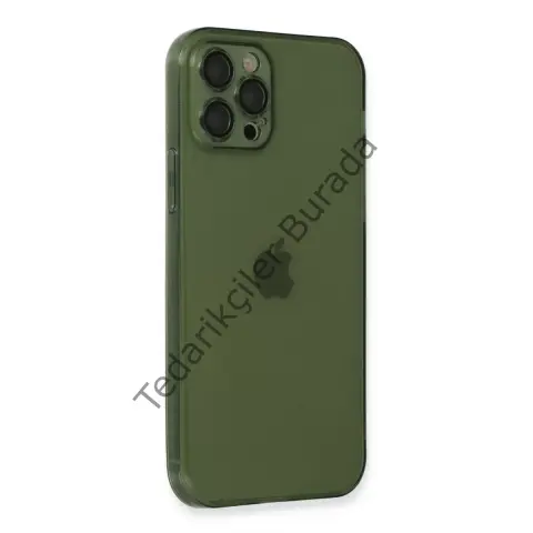 Apple İphone 12 Pro Max Kılıf Fly Lens Silikon - Yeşil