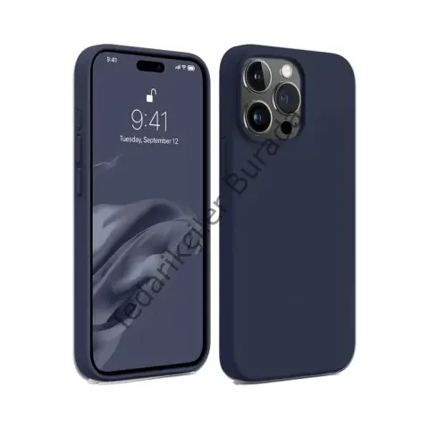Apple İphone 15 Pro Kılıf First Silikon - Lacivert