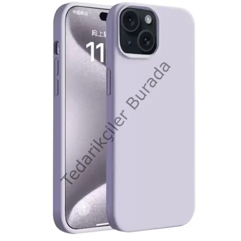 Apple İphone 15 Plus Kılıf First Silikon - Lila