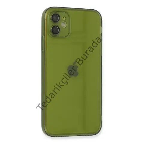 Apple İphone 12 Kılıf Fly Lens Silikon - Yeşil