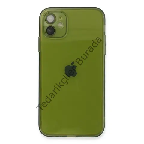 Apple İphone 12 Kılıf Fly Lens Silikon - Yeşil