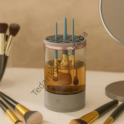 Usb Şarjlı Makyaj Fırçası Temizleyici Aparat Hızlı Kurutmalı, Çok Yönlü Fırça Temizleyici Bx40