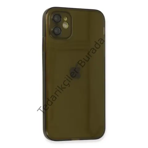 Apple İphone 12 Kılıf Fly Lens Silikon - Siyah