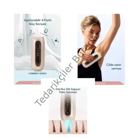 Ipl 3in1 Buz Lazer Epilatör - Epilasyon Cihazı 9 Kademe - Lcd Ekran Tüm Vücut Uygun Sel-6048 Bx40