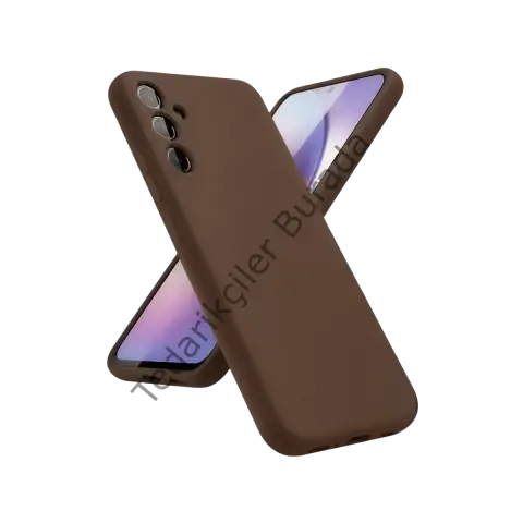Samsung Galaxy A24 4g Kılıf First Silikon - Kahverengi