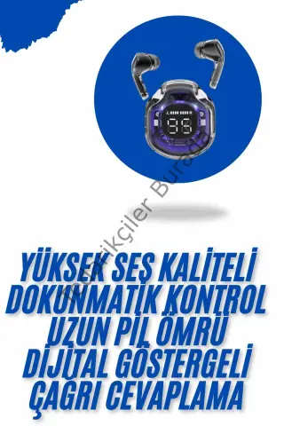 Kablosuz Dijital Göstergeli Powerbanklı Ios Ve  Android Uyumlu Kulaklık