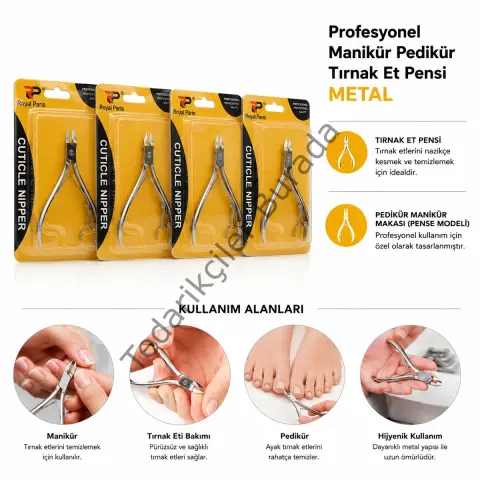 Profesyonel Tırnak Eti Pensi - Manikür Pedikür Makası - Metal