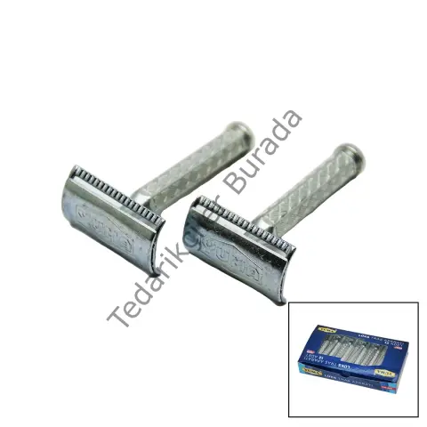 Tıraş Aparatı - Jilet Takmalı - Klasik Model - Metal Nikel Alaşımlı