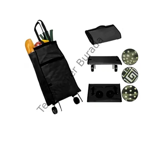 Portatif Katlanabilir Pazar Arabası 75x35 Bx40