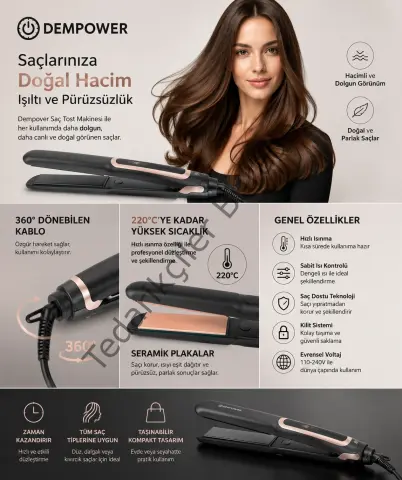Isı Kontrollü Saç Tost Makinesi Hacimli Saç Görünümü İçin Elektrikli Şekillendirici Cihaz