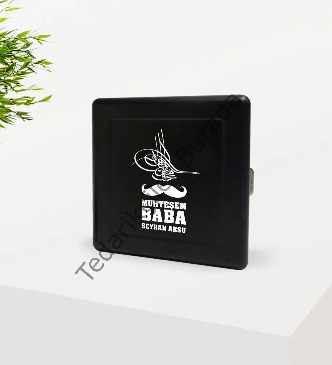 Kişiye Özel Muhteşem Baba Tasarımlı Siyah Metal Sigara Tabakası-1
