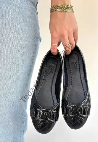 Lawy Siyah Rugan Babet Ayakkabı