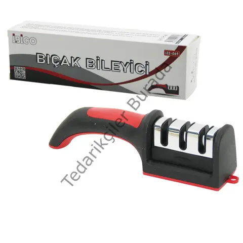 KUTULU  BIÇAK BİLEME  3 BOĞUMLU  RENKLİ PLASTİK SAPLI (5616)