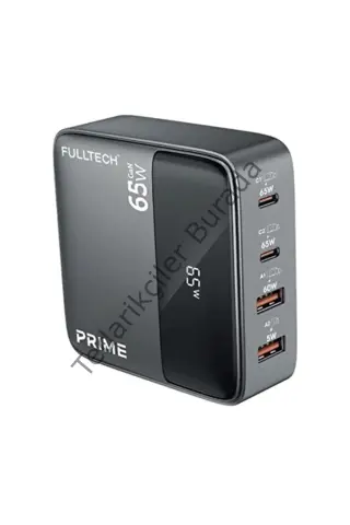 65w Masaüstü 4 Portlu Hızlı Şarj Cihazı İstasyonu 2xusb-a, 2xtype-c Giriş,1,5 Mt. Kablo