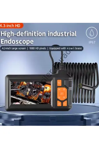 Vtn-008 Ekranlı Çift Kameralı 10 Mt Sert Kablo Yılan Endoskop Kamera 8 Mm 4.3 Inc