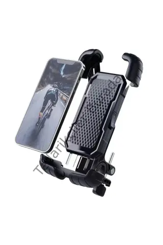 360° Derece Ayarlanabilen Gidon Bağlantılı Bisiklet Motosiklet İçin Abs 4-7.8″ İnç Telefon Tutucu