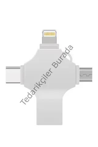 Otg 4in1 Cep Telefonu Çok Fonksiyonlu Usb Flash Bellek 128 Gb Type-c, Micro Sd Ve Kart Okuyucu