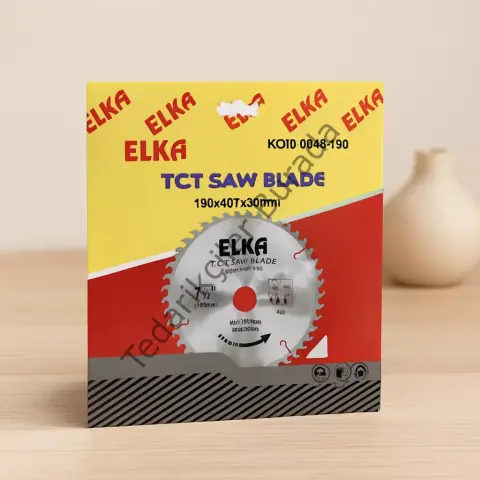 190 mm TCT Testere Bıçağı 40 Diş 30 mm Göbek Ahşap/Sunta