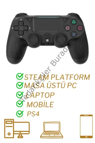 Ps4 Kol Wireless Bt Kablosuz Oyun Kolu Ps4 Joystick Tablet Telefon Pc Uyumlu Titreşimli Oyun Kolu