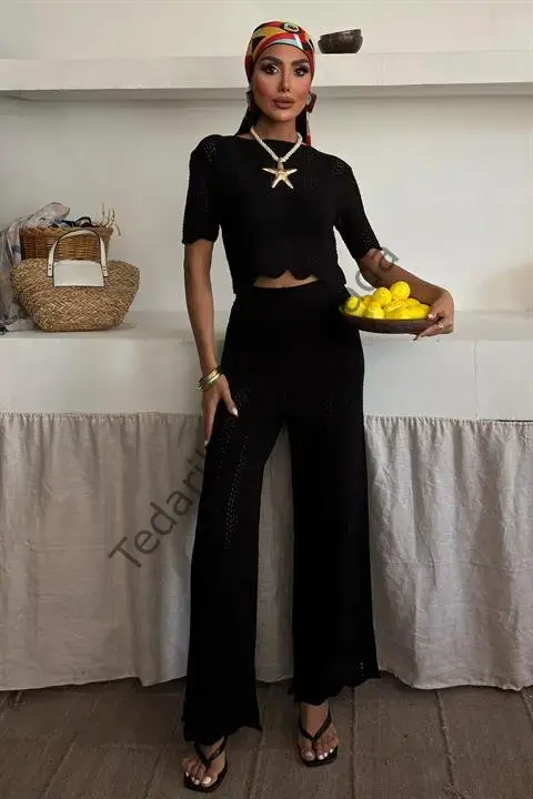 Triko Bluz Pantolon İkili Takım 10084-025